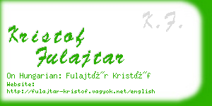 kristof fulajtar business card